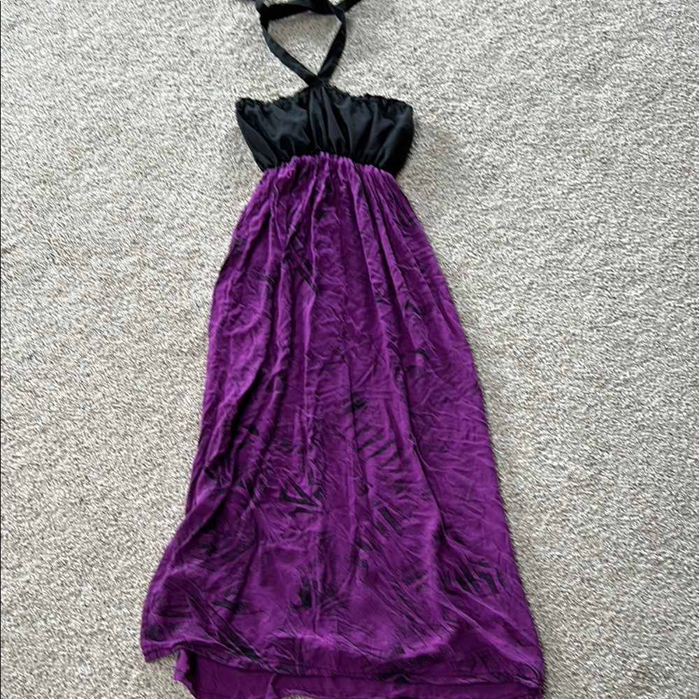 Samoan Black and Purple Halter Dress